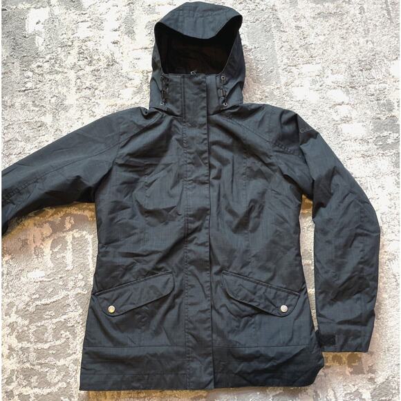 Columbia 3-in-1 Sleet to Street Interchange Jacket Coat Black Women's Small EUC - Picture 7 of 10